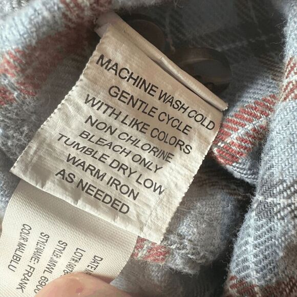 Johnnie-O Hangin' Out Men's Plaid Flannel Button-up Frank Shirt Malibu Large - Picture 5 of 7